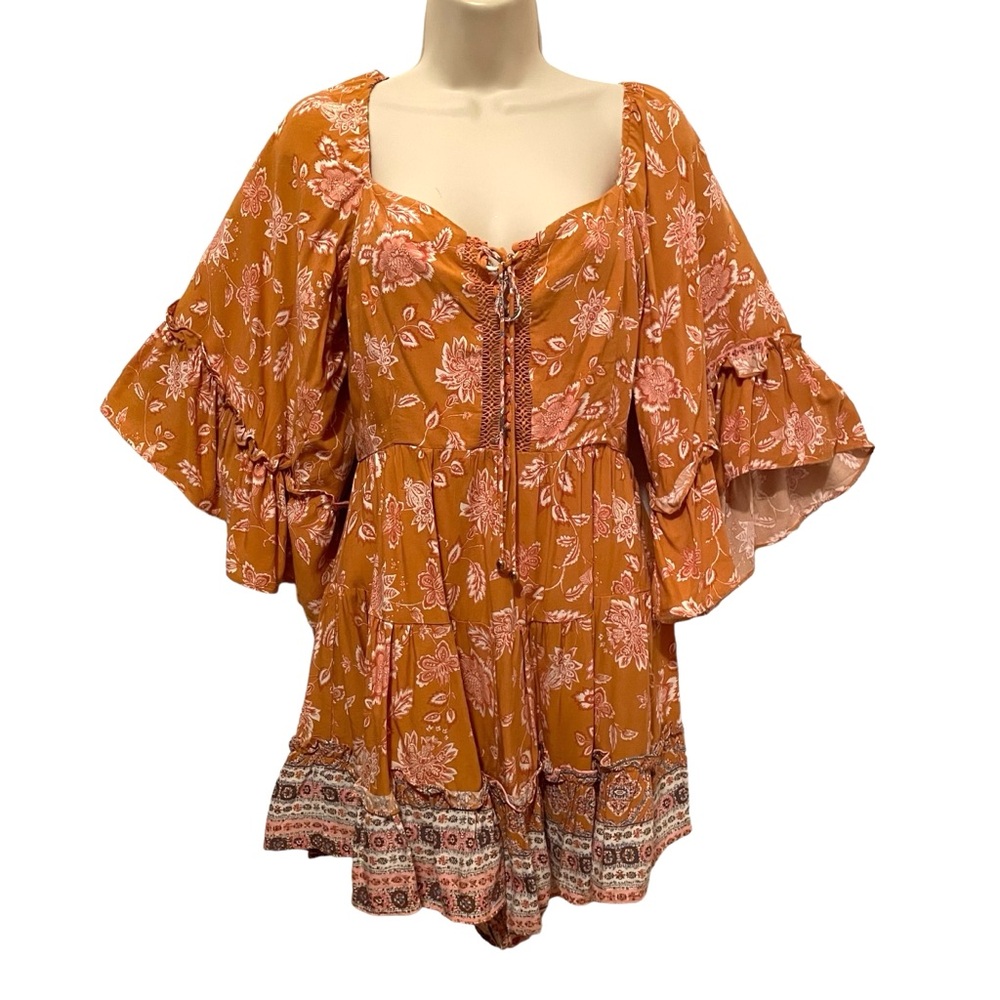 NWT Indikah Romper Boho Bohemian Size Large